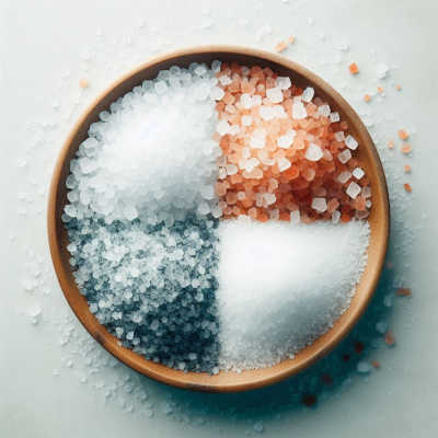 Image highlighting different coarseness of salt