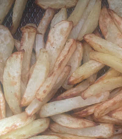 Home made potato chips in the air fryer
